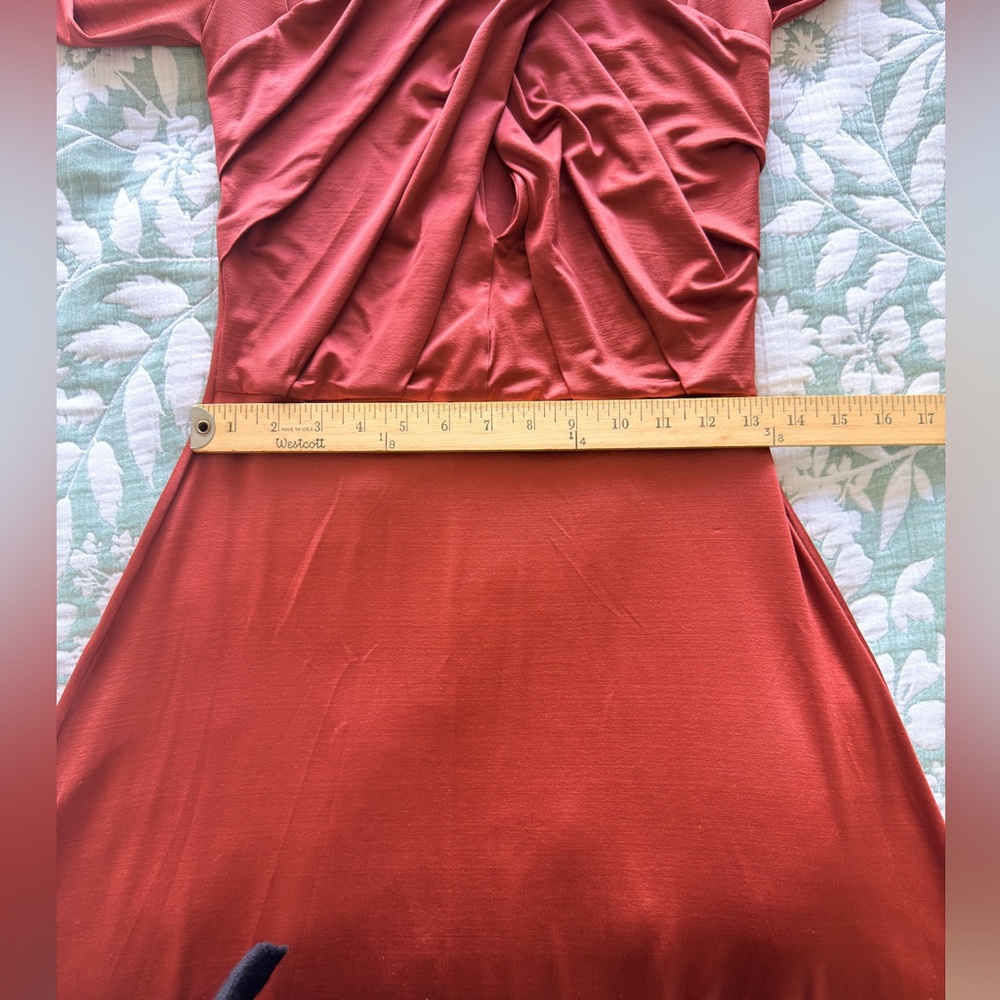 Johanna Ortiz Terracotta Midi Dress Size 4 Wedding Guest Resort - Picture 9 of 10